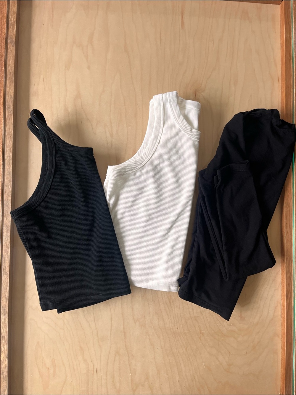Crop tops - 2 tanks + 1 long sleeved
